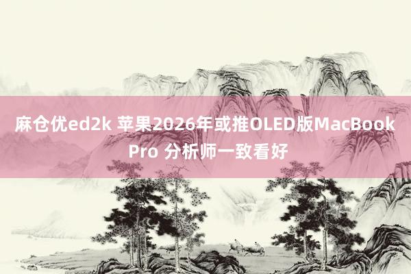 麻仓优ed2k 苹果2026年或推OLED版MacBook Pro 分析师一致看好