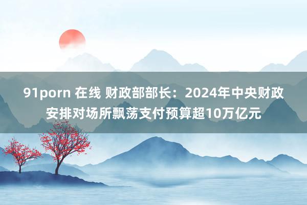 91porn 在线 财政部部长：2024年中央财政安排对场所飘荡支付预算超10万亿元