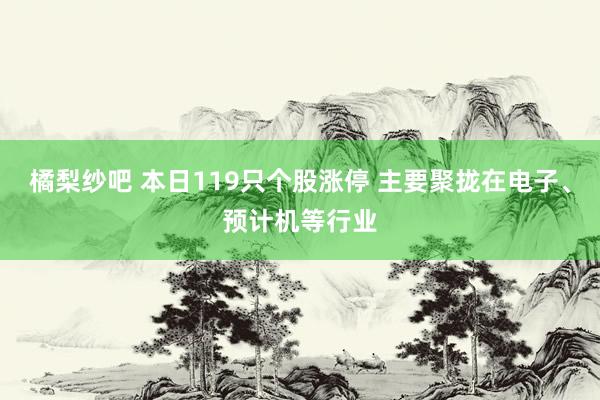 橘梨纱吧 本日119只个股涨停 主要聚拢在电子、预计机等行业