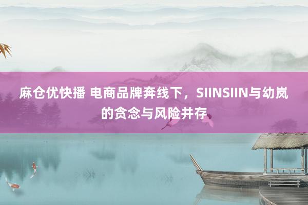 麻仓优快播 电商品牌奔线下，SIINSIIN与幼岚的贪念与风险并存