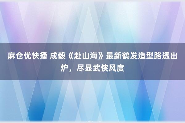 麻仓优快播 成毅《赴山海》最新鹤发造型路透出炉，尽显武侠风度