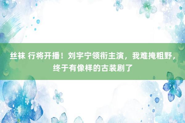 丝袜 行将开播！刘宇宁领衔主演，我难掩粗野，终于有像样的古装剧了