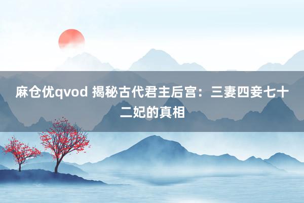 麻仓优qvod 揭秘古代君主后宫：三妻四妾七十二妃的真相