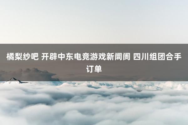 橘梨纱吧 开辟中东电竞游戏新阛阓 四川组团合手订单