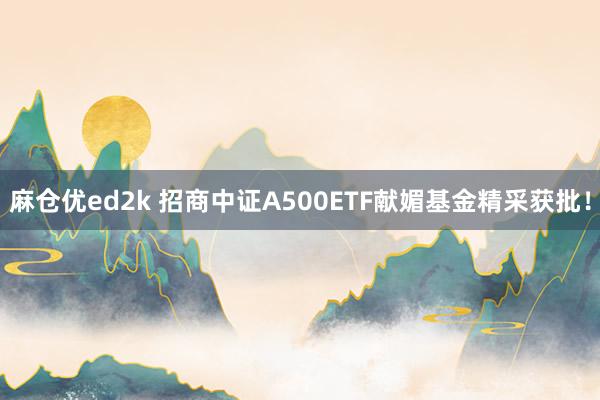 麻仓优ed2k 招商中证A500ETF献媚基金精采获批！