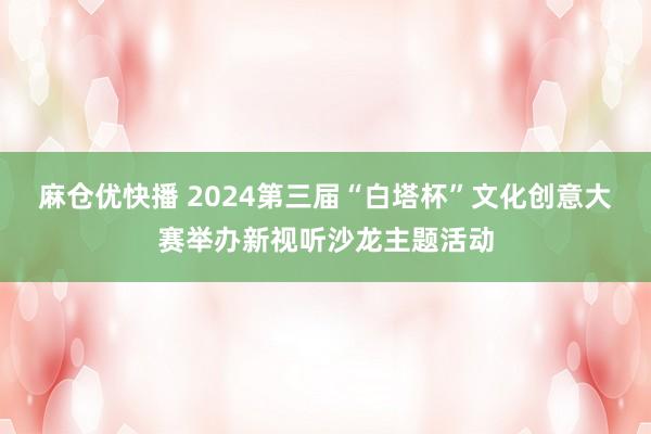 麻仓优快播 2024第三届“白塔杯”文化创意大赛举办新视听沙龙主题活动