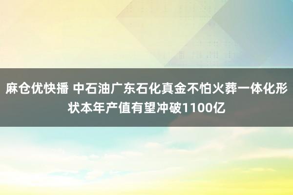 麻仓优快播 中石油广东石化真金不怕火葬一体化形状本年产值有望冲破1100亿