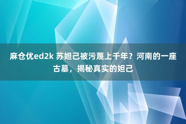 麻仓优ed2k 苏妲己被污蔑上千年？河南的一座古墓，揭秘真实的妲己