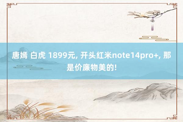 唐嫣 白虎 1899元， 开头红米note14pro+， 那是价廉物美的!