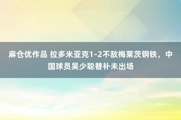 麻仓优作品 拉多米亚克1-2不敌梅莱茨钢铁，中国球员吴少聪替补未出场