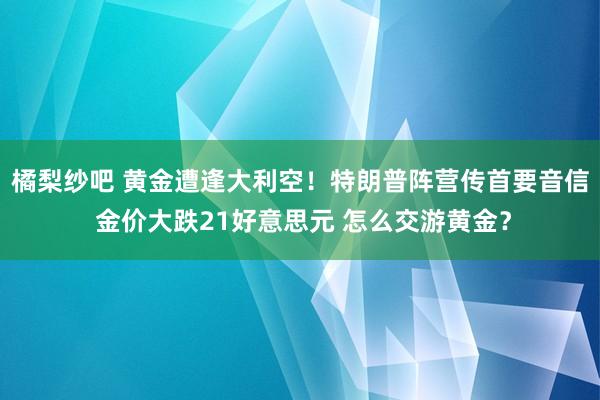 橘梨纱吧 黄金遭逢大利空！特朗普阵营传首要音信 金价大跌21好意思元 怎么交游黄金？