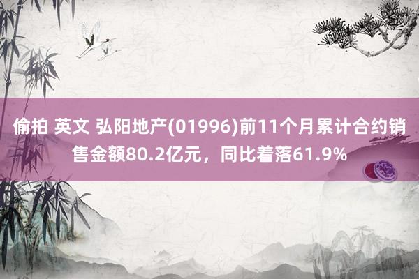 偷拍 英文 弘阳地产(01996)前11个月累计合约销售金额80.2亿元，同比着落61.9%