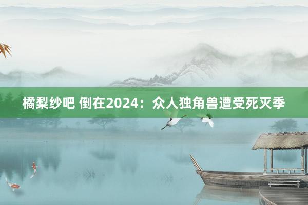 橘梨纱吧 倒在2024：众人独角兽遭受死灭季