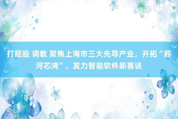 打屁股 调教 聚焦上海市三大先导产业，开拓“苏河芯湾”，发力智能软件新赛谈