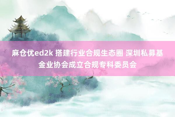 麻仓优ed2k 搭建行业合规生态圈 深圳私募基金业协会成立合规专科委员会