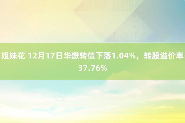 姐妹花 12月17日华懋转债下落1.04%，转股溢价率37.76%