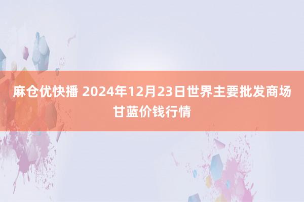 麻仓优快播 2024年12月23日世界主要批发商场甘蓝价钱行情